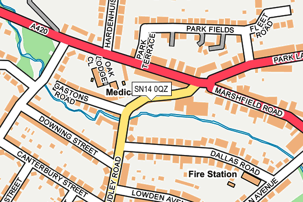 SN14 0QZ map - OS OpenMap – Local (Ordnance Survey)