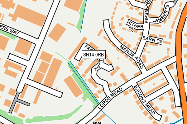 SN14 0RB map - OS OpenMap – Local (Ordnance Survey)