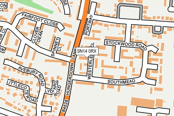 SN14 0RX map - OS OpenMap – Local (Ordnance Survey)