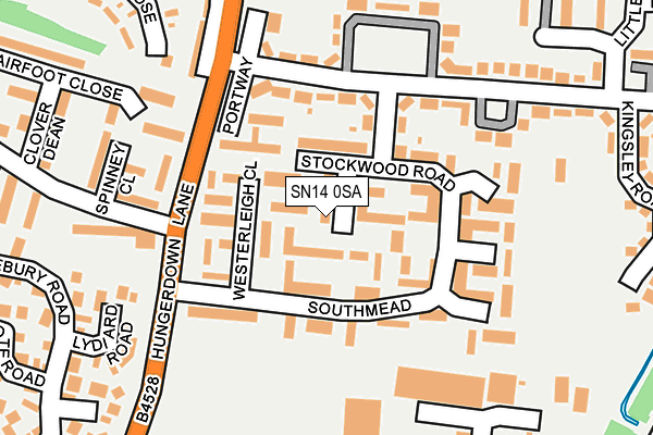 SN14 0SA map - OS OpenMap – Local (Ordnance Survey)