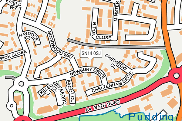 SN14 0SJ map - OS OpenMap – Local (Ordnance Survey)