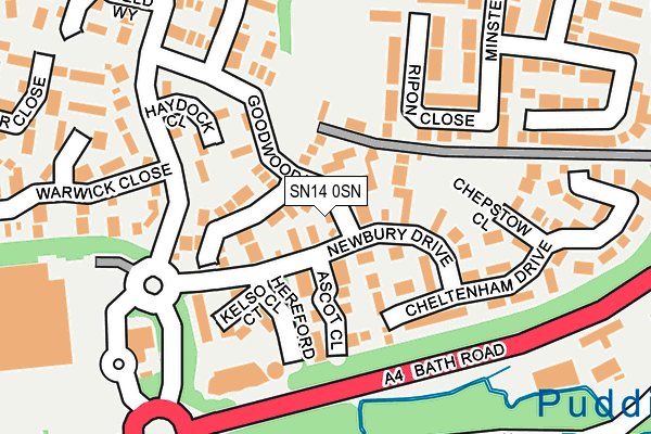 SN14 0SN map - OS OpenMap – Local (Ordnance Survey)