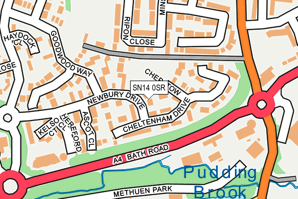 SN14 0SR map - OS OpenMap – Local (Ordnance Survey)