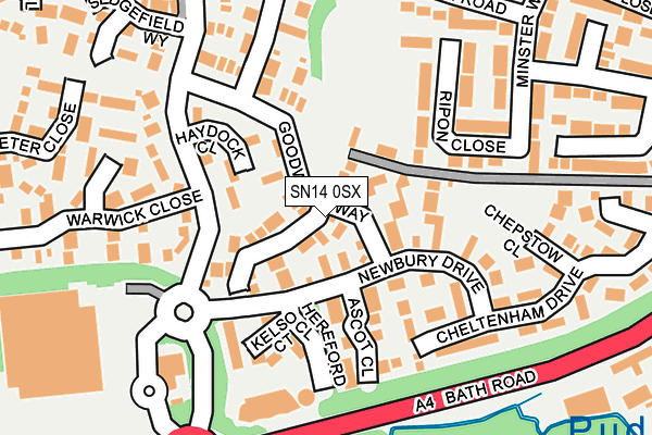 SN14 0SX map - OS OpenMap – Local (Ordnance Survey)