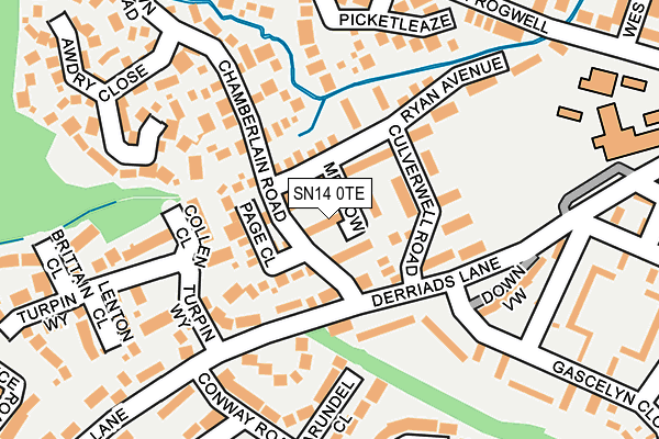 SN14 0TE map - OS OpenMap – Local (Ordnance Survey)