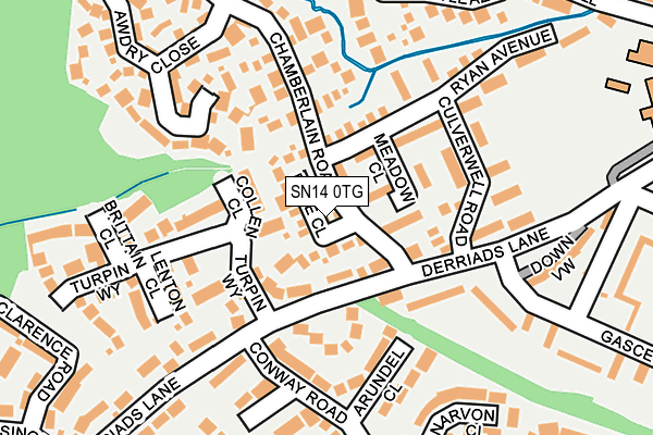 SN14 0TG map - OS OpenMap – Local (Ordnance Survey)