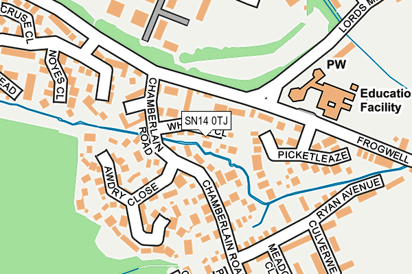 SN14 0TJ map - OS OpenMap – Local (Ordnance Survey)