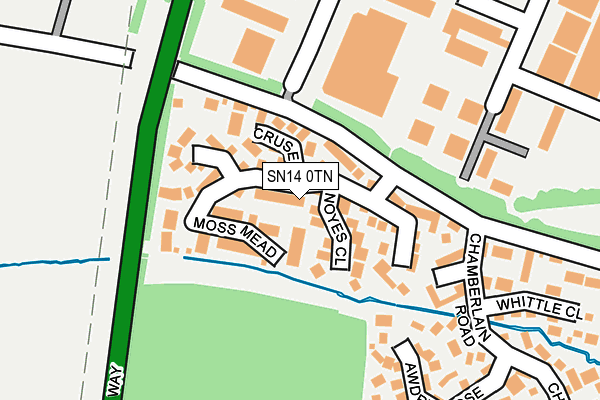 SN14 0TN map - OS OpenMap – Local (Ordnance Survey)