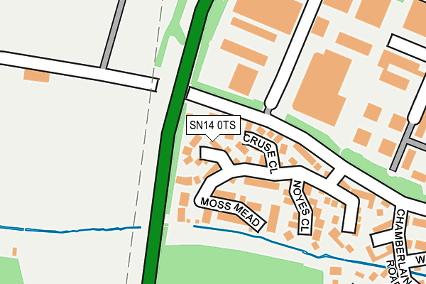 SN14 0TS map - OS OpenMap – Local (Ordnance Survey)