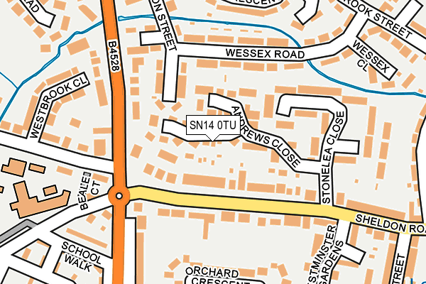 SN14 0TU map - OS OpenMap – Local (Ordnance Survey)