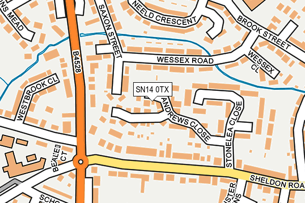 SN14 0TX map - OS OpenMap – Local (Ordnance Survey)