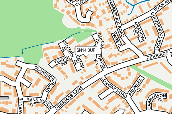 SN14 0UF map - OS OpenMap – Local (Ordnance Survey)