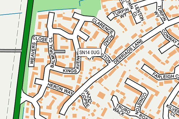 SN14 0UG map - OS OpenMap – Local (Ordnance Survey)