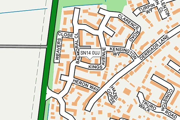 SN14 0UJ map - OS OpenMap – Local (Ordnance Survey)