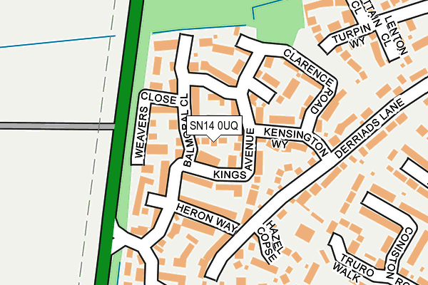SN14 0UQ map - OS OpenMap – Local (Ordnance Survey)