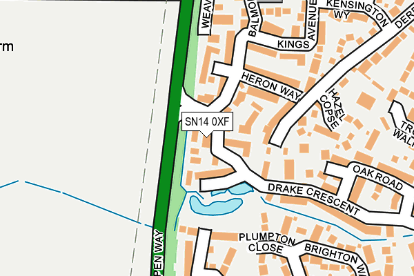 SN14 0XF map - OS OpenMap – Local (Ordnance Survey)