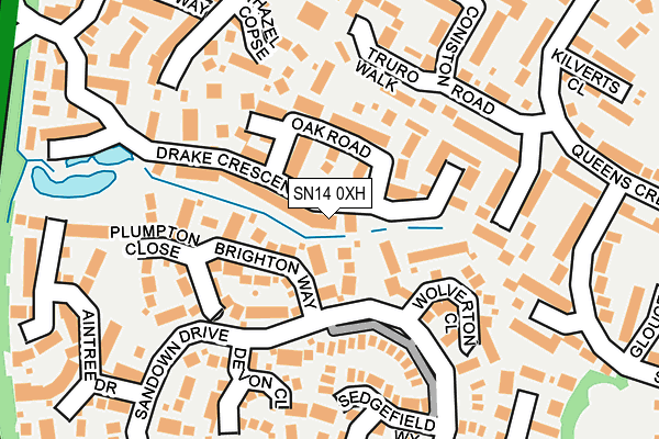 SN14 0XH map - OS OpenMap – Local (Ordnance Survey)