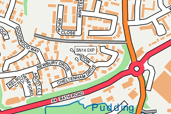 SN14 0XP map - OS OpenMap – Local (Ordnance Survey)