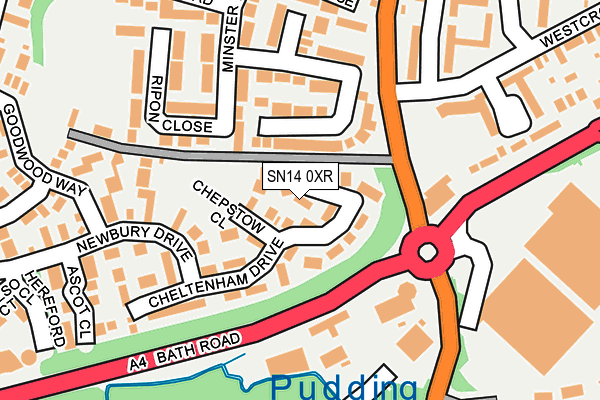 SN14 0XR map - OS OpenMap – Local (Ordnance Survey)