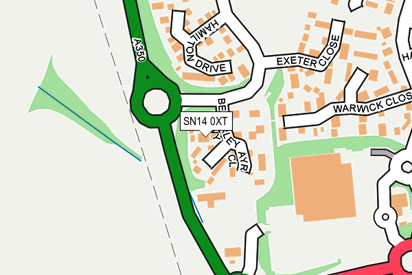 SN14 0XT map - OS OpenMap – Local (Ordnance Survey)