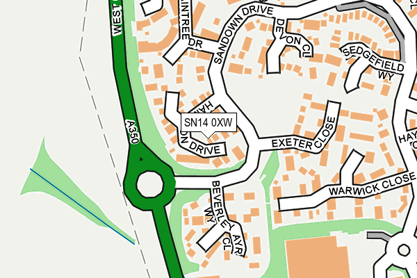 SN14 0XW map - OS OpenMap – Local (Ordnance Survey)