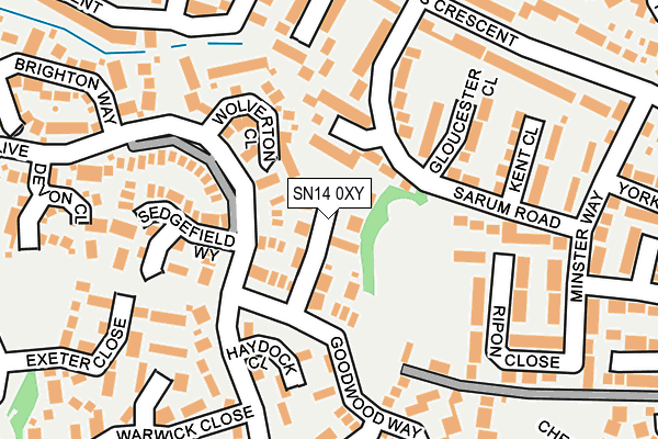 SN14 0XY map - OS OpenMap – Local (Ordnance Survey)