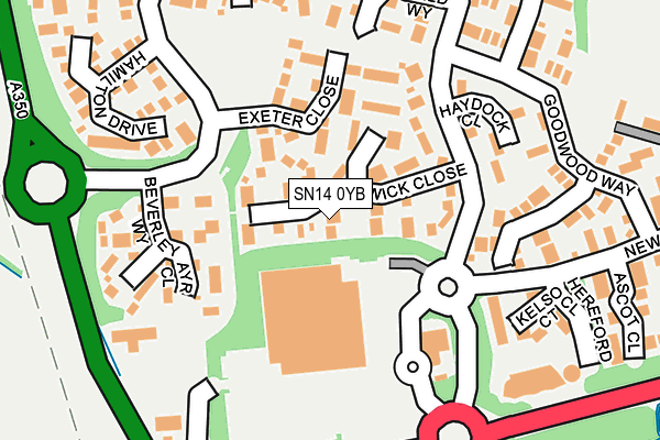 SN14 0YB map - OS OpenMap – Local (Ordnance Survey)
