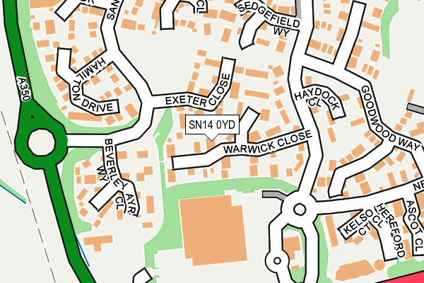 SN14 0YD map - OS OpenMap – Local (Ordnance Survey)