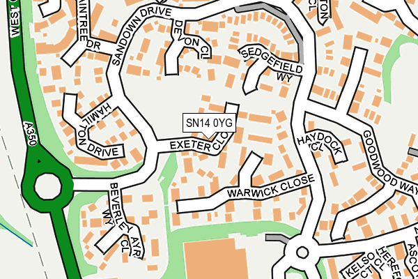 SN14 0YG map - OS OpenMap – Local (Ordnance Survey)