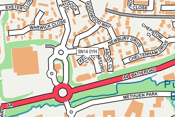 SN14 0YH map - OS OpenMap – Local (Ordnance Survey)