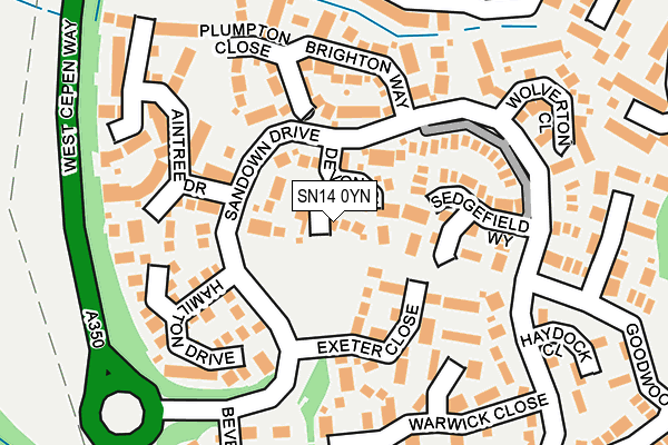 SN14 0YN map - OS OpenMap – Local (Ordnance Survey)