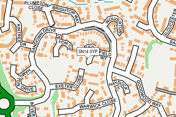 SN14 0YP map - OS OpenMap – Local (Ordnance Survey)