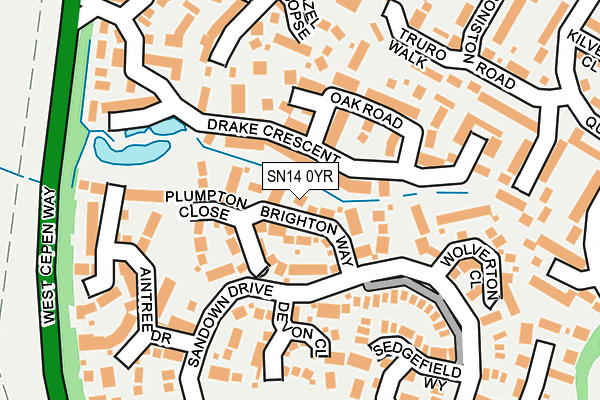 SN14 0YR map - OS OpenMap – Local (Ordnance Survey)