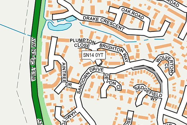 SN14 0YT map - OS OpenMap – Local (Ordnance Survey)