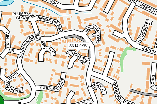 SN14 0YW map - OS OpenMap – Local (Ordnance Survey)