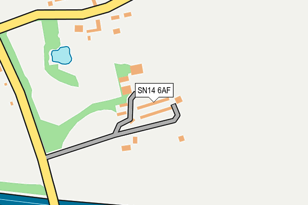 SN14 6AF map - OS OpenMap – Local (Ordnance Survey)