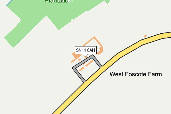 SN14 6AH map - OS OpenMap – Local (Ordnance Survey)