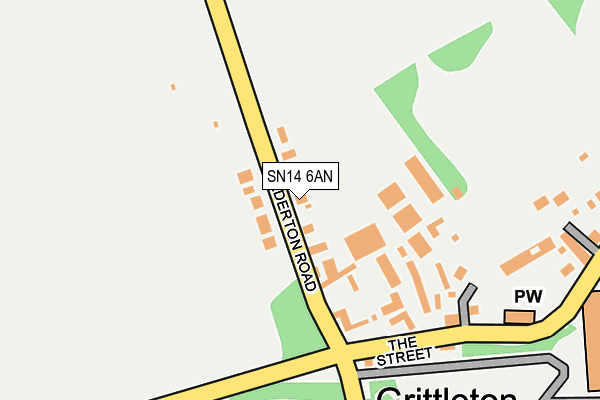 SN14 6AN map - OS OpenMap – Local (Ordnance Survey)