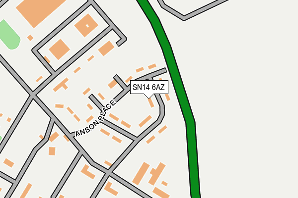 SN14 6AZ map - OS OpenMap – Local (Ordnance Survey)