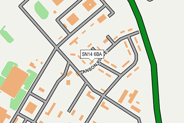SN14 6BA map - OS OpenMap – Local (Ordnance Survey)