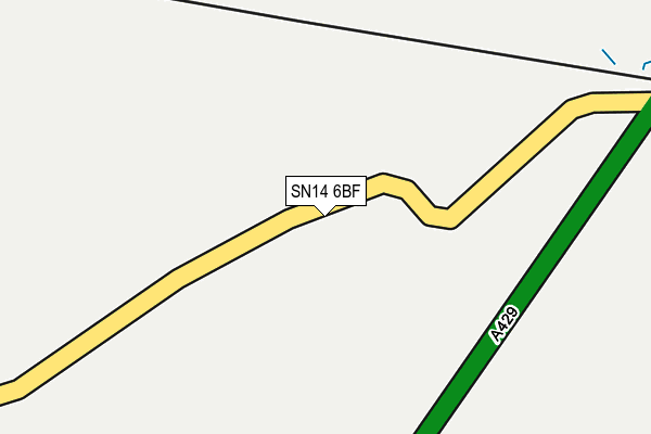 SN14 6BF map - OS OpenMap – Local (Ordnance Survey)