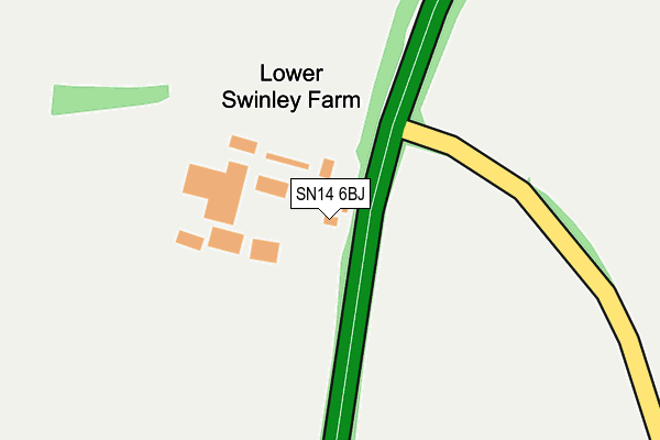 SN14 6BJ map - OS OpenMap – Local (Ordnance Survey)