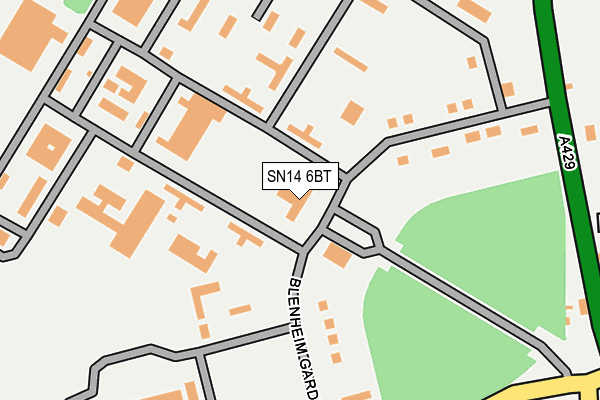 SN14 6BT map - OS OpenMap – Local (Ordnance Survey)