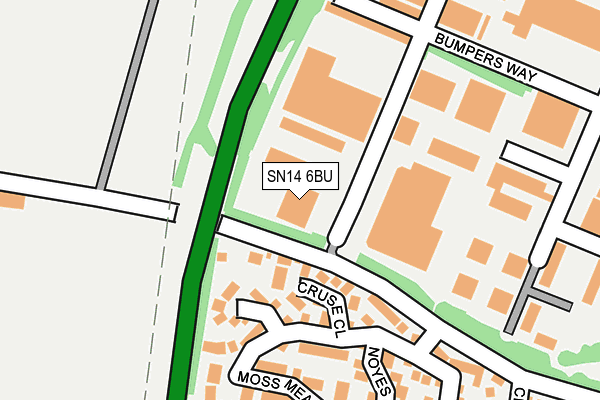SN14 6BU map - OS OpenMap – Local (Ordnance Survey)