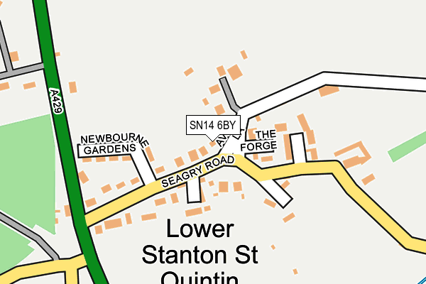 SN14 6BY map - OS OpenMap – Local (Ordnance Survey)