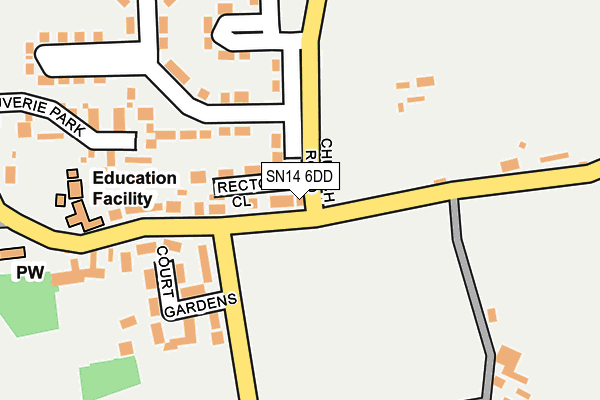 SN14 6DD map - OS OpenMap – Local (Ordnance Survey)