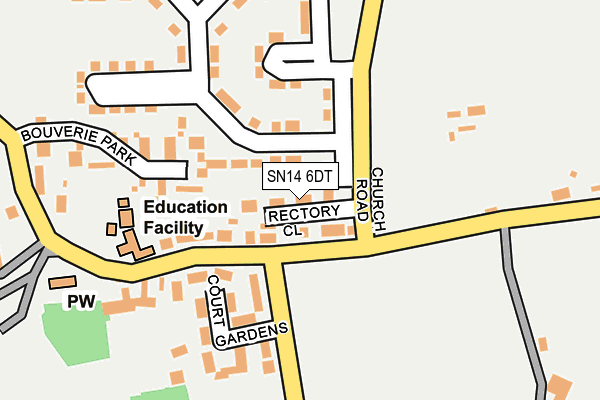 SN14 6DT map - OS OpenMap – Local (Ordnance Survey)