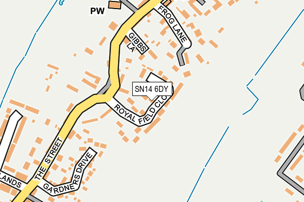 SN14 6DY map - OS OpenMap – Local (Ordnance Survey)