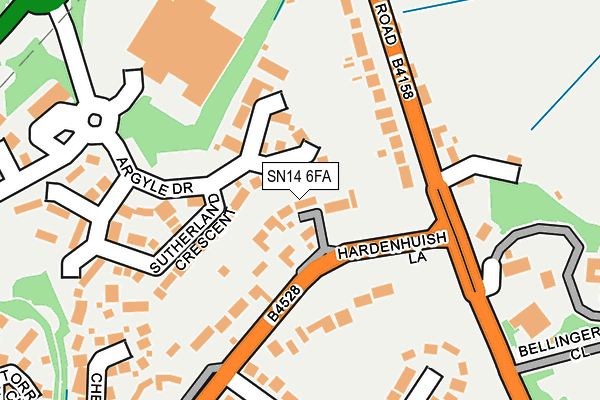 SN14 6FA map - OS OpenMap – Local (Ordnance Survey)
