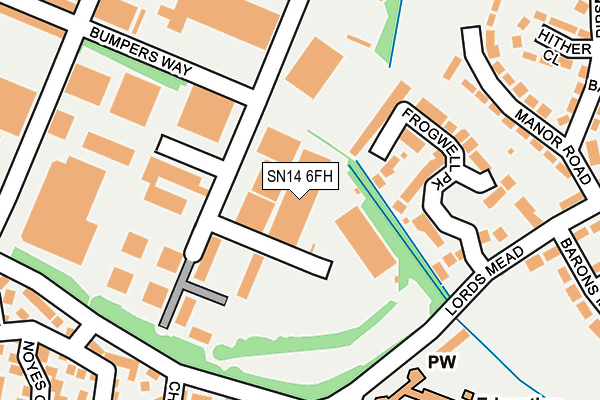 SN14 6FH map - OS OpenMap – Local (Ordnance Survey)